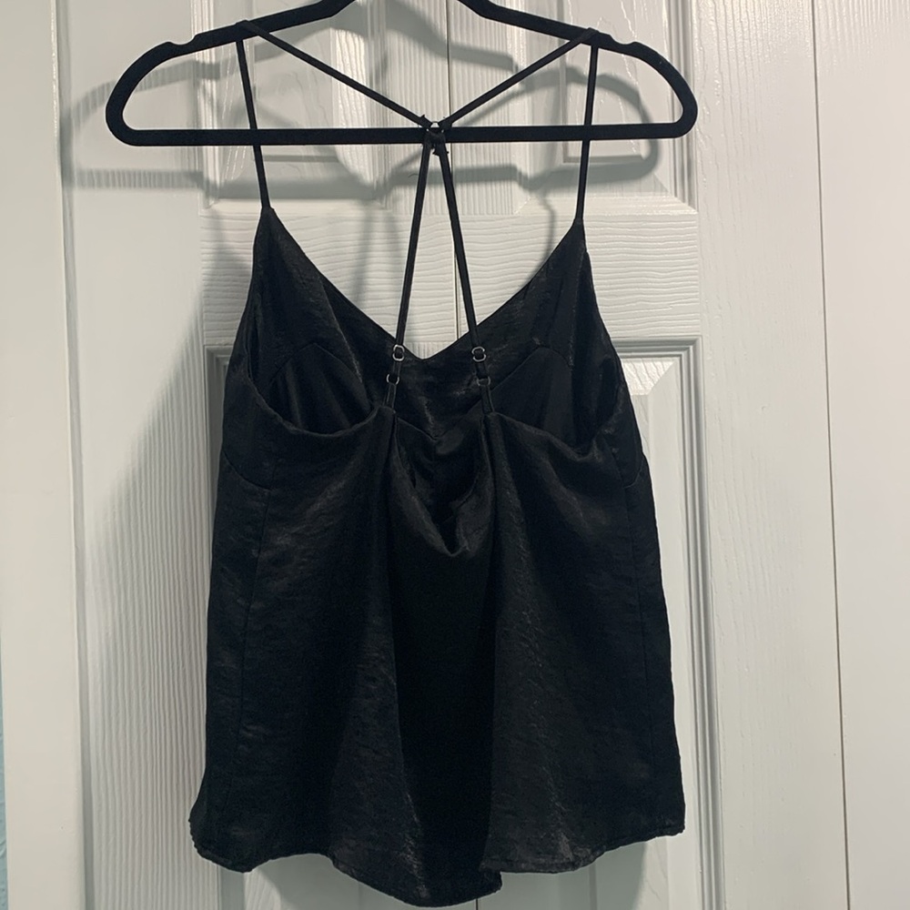 Shinestar Sleeveless Faux Button Up Blouse - Picture 4 of 7